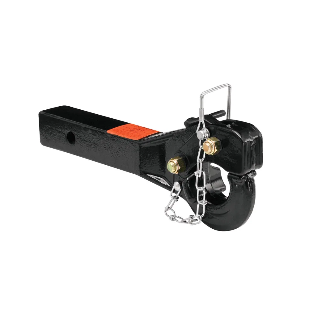 63043 – TOW READY Pintle Hook, 2 Inch Receiver Mount 10000 Pound Towing Capacity 2000 Vertical Tongue Weight Solid Sh...